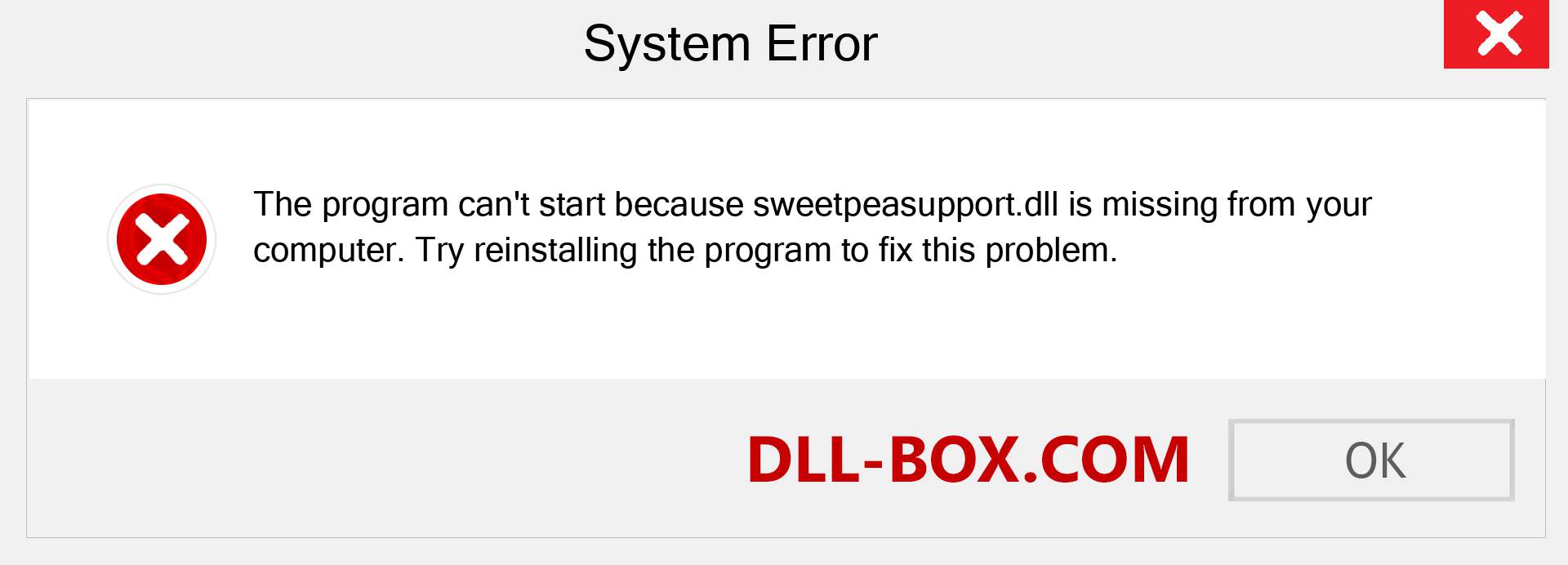  sweetpeasupport.dll file is missing?. Download for Windows 7, 8, 10 - Fix  sweetpeasupport dll Missing Error on Windows, photos, images
